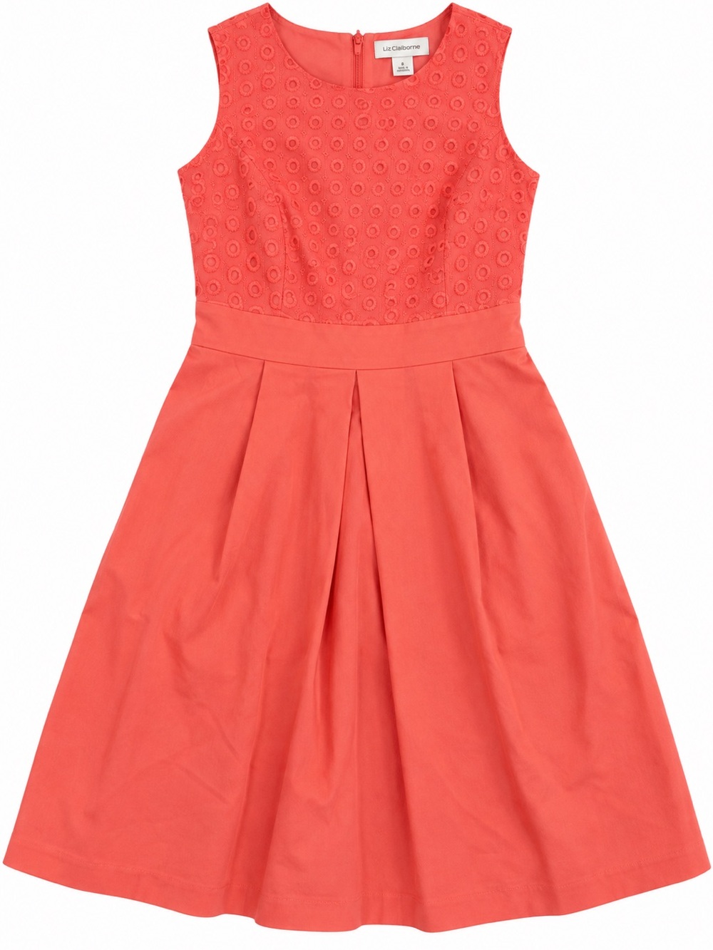 Liz Claiborne peachy pink adorable midi dress